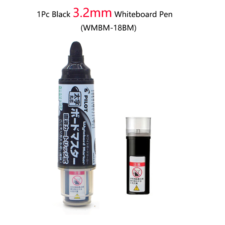 Marqueur de tableau blanc effaçable de couleur pilote, grande capacité, encre liquide rechargeable, marqueurs de tableau blanc, peinture scolaire, fournitures de bureau