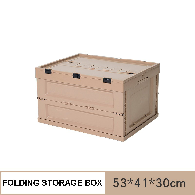 60L Large Capacity Folding Storage Box Outdoor Camping Folding Folding Furniture Collapsible Car Trunk Car Food Container: Default Title
