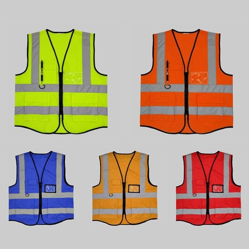Reflecterend fietsvest ademend verkeer nacht werk beveiliging hardlopen reflecterend veiligheidsvest buiten waarschuwing reflecterend vest