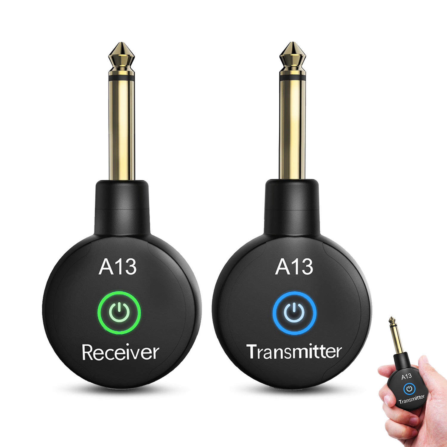 Ricevitore trasmettitore per chitarra wireless audio ricaricabile mini sistema per chitarra wireless da 2,4 GHz per strumenti elettrici per chitarra basso