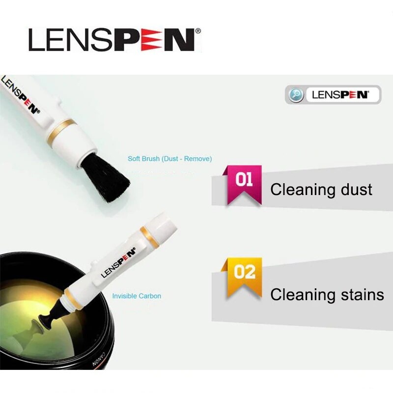 Véritable Lenspen NLP-1 nettoyage caméra stylo et brosse 2 en 1 Kit de nettoyage objectif outil pour Nikon Canon SLR DV verre optique