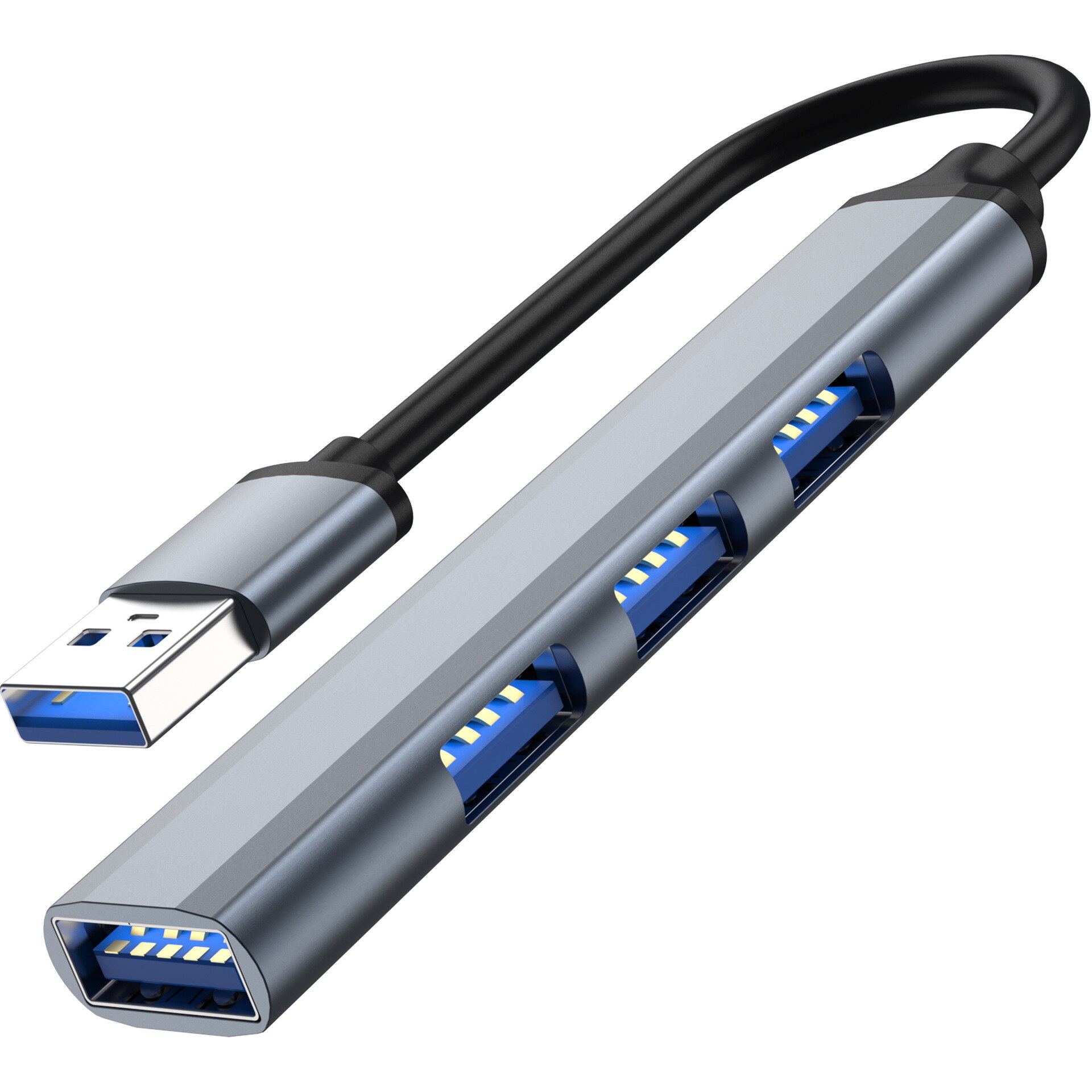 USB 3.0 Hub Splitter - USB Extender 4 Port USB 2.0 Ultra Slim Data Hub, USB Splitter Aluminum: usb port