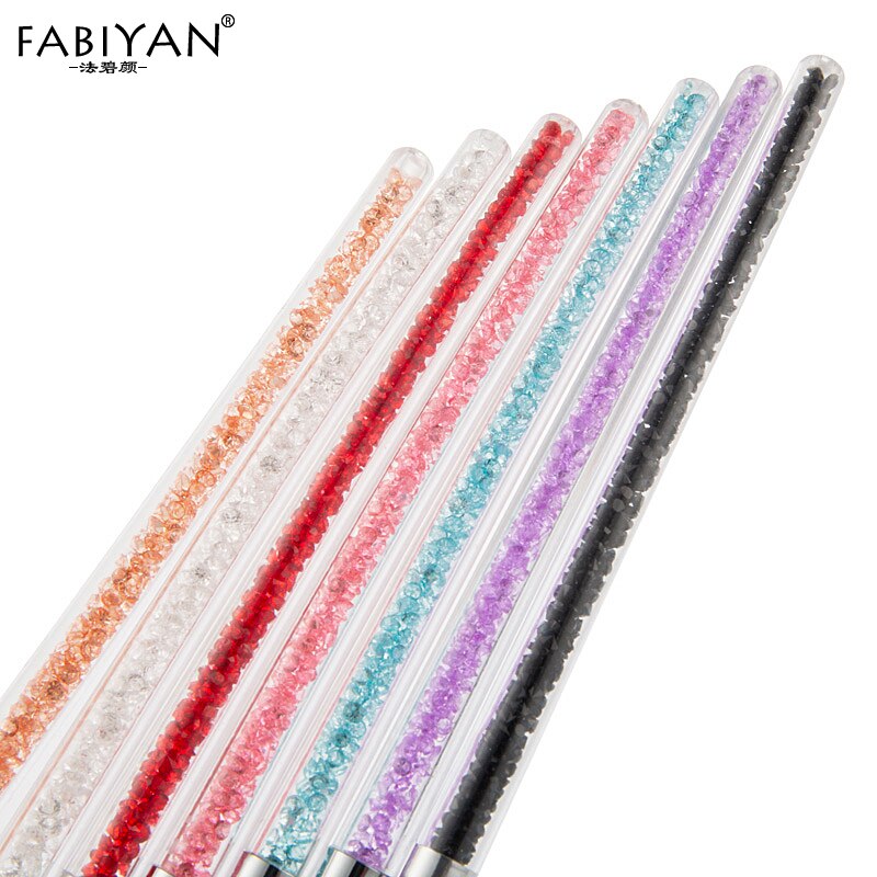 4/7pcs/set Nail Art Brush Painting Drawing Pen Fan Flat Gradient Line Round Acrylic Gel Crystal Tips Manicure Tools