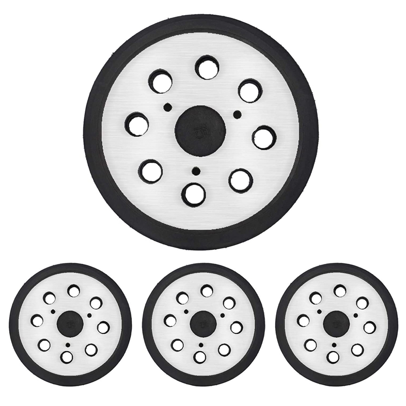 5 Inch 8 Hole Replacement Sander Pads 5 inch Hook and Loop Orbital Sanding Backing Plates for DeWalt 151281-08 4Pcs