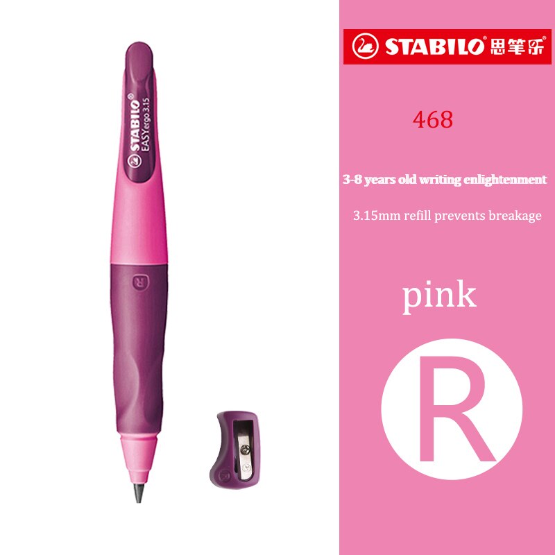 German Stabilo 468 children's correction holding pen automatic pencil 3.15mm primary school students writing constant activity p: pink