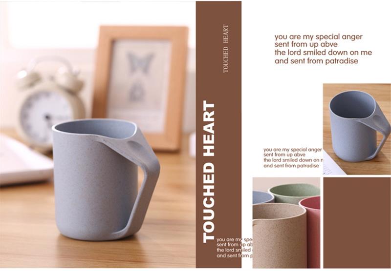Bathroom Cup Fashionable Wheat Straw Unbreakable Toothbrush Cup Bathroom Mug For Water Toothbrush Drinking Utensils Home Use