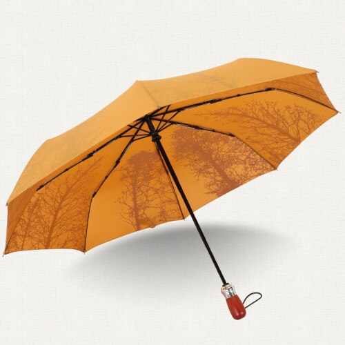 Automatische Sonnenschirm Uv Schutz Traditionellen Holz Griff Regenschirm Malerei Stoff Sonnenschirm Paraguas Frauen Regenschirm AB50UB: Style15-auto