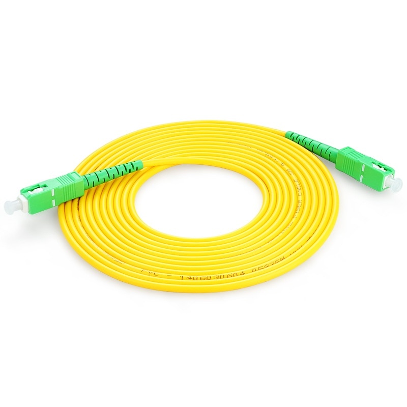 10 pçs/saco sc apc 3 m modo simples cabo de remendo de fibra óptica sc apc 3.0mm ftth fibra óptica jumper cabo frete grátis