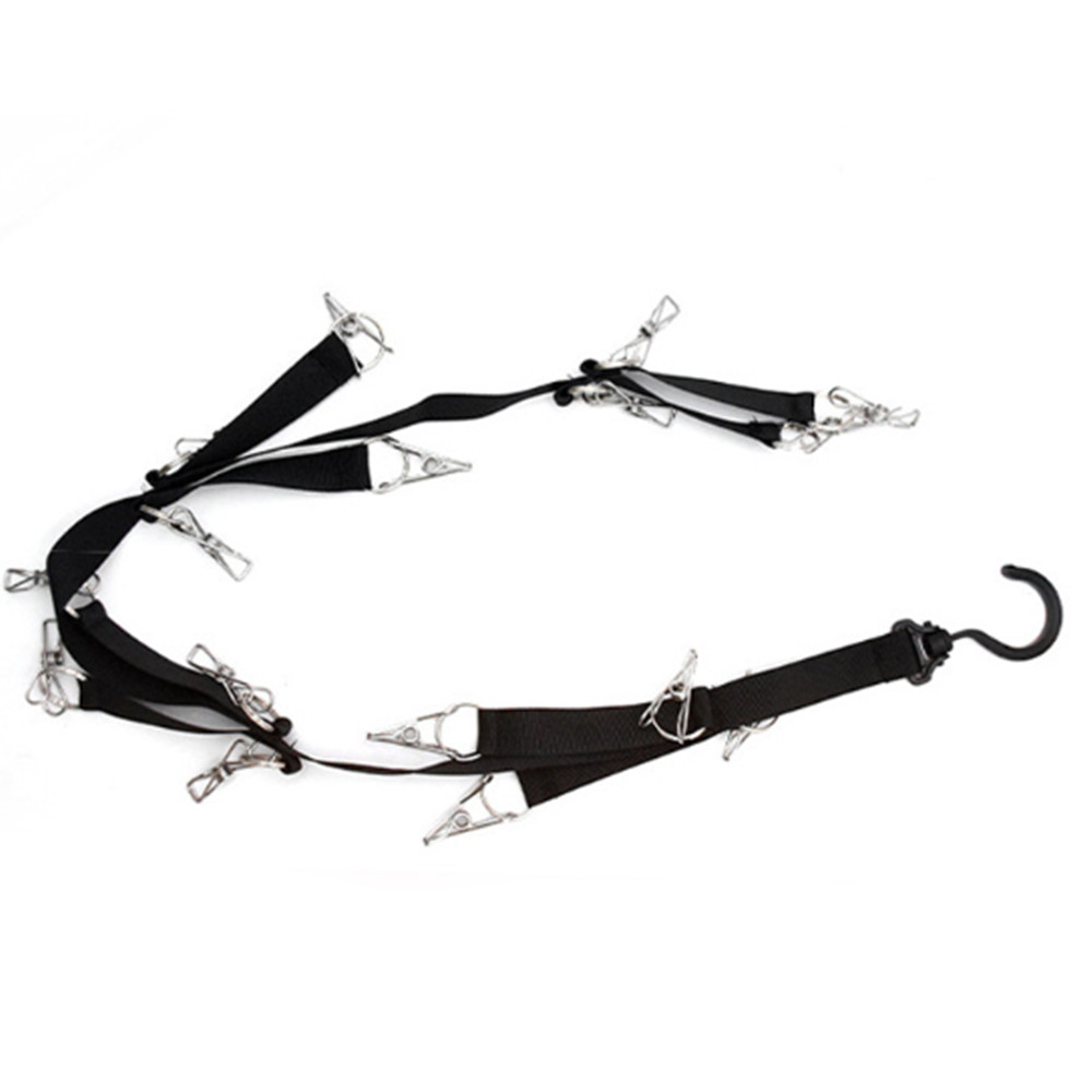 Organizer na kapelusze, wieszak na drążek do szafy, łatwe przechowywanie kapeluszy, wieszaki na czapki baseballowe, 16 klipsy na czapki z daszkiem, czapki golfowe, czapki bejsbolowe