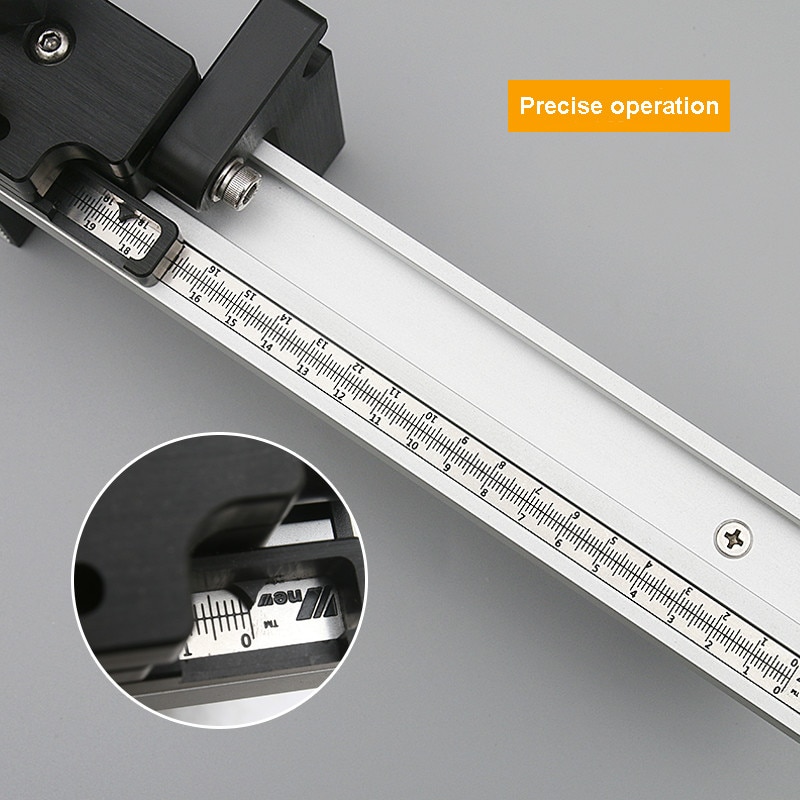 Miter Gauge Table Saw Router Angle Miter Gauge Guide Aluminium Fence Profile 450/600/800mm with Flip Stop for Woodworking Tools