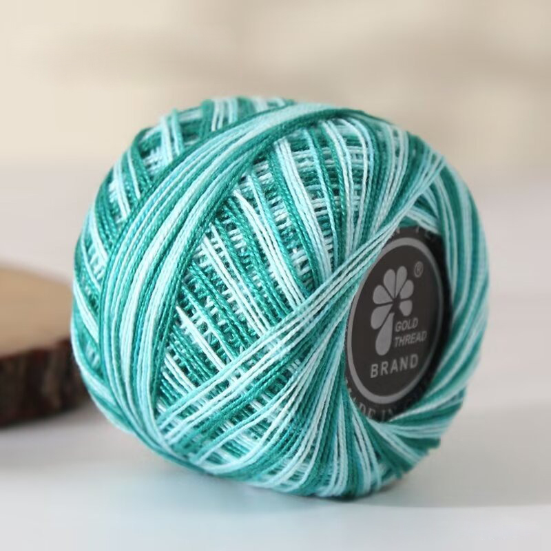 Rollo de hilo de encaje para ganchillo, suministros de costura para bordado teñido, acolchado, tamaño 5, 20g: Ultramarine