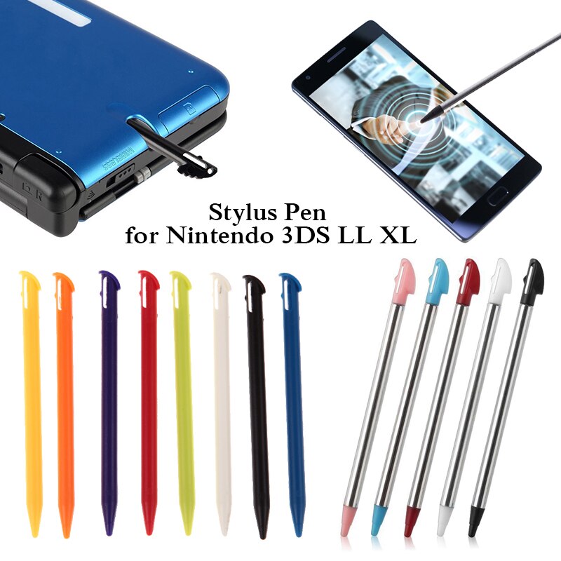 2-12PCS Plastic/Metal Touch Screen Stylus Pen Video Games Control Touch Pen for Nintendo 3DS N3DS XL LL Game Accessories