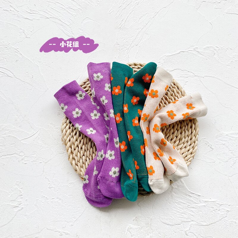 3 paia/lotto calzini per bambini stile coreano Plaid a righe ragazzi e ragazze calzini a tubo calzini alti per bambini calzini per bambini formato libero: D