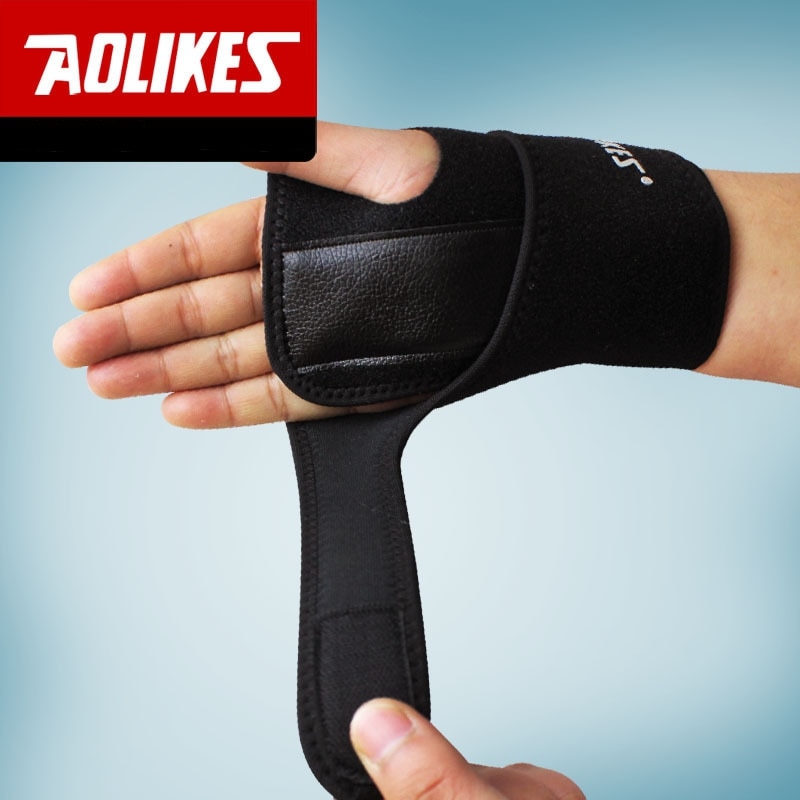 AOLIKES 1 Pcs Sollevamento Pesi Palestra di Formazione di Sport Braccialetti Supporto Per Polso Cinghie Avvolge Mano Lesioni Del Tunnel Carpale Stecca