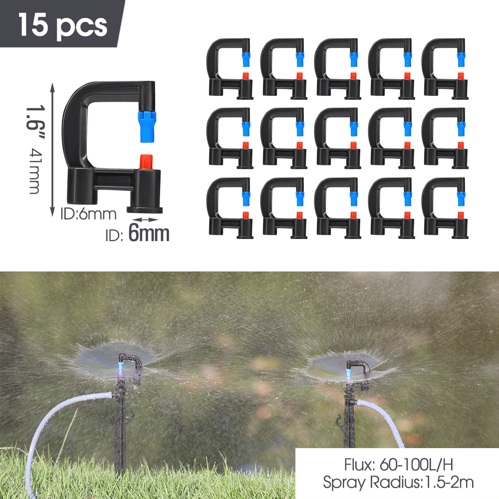 Tuin Micro Irrigatie Sprinklers Voor Gazon Boerderij Kas Water Systeem Mini Sproeiers Jet Automatische Roterende Breking Mondstuk: Marineblauw