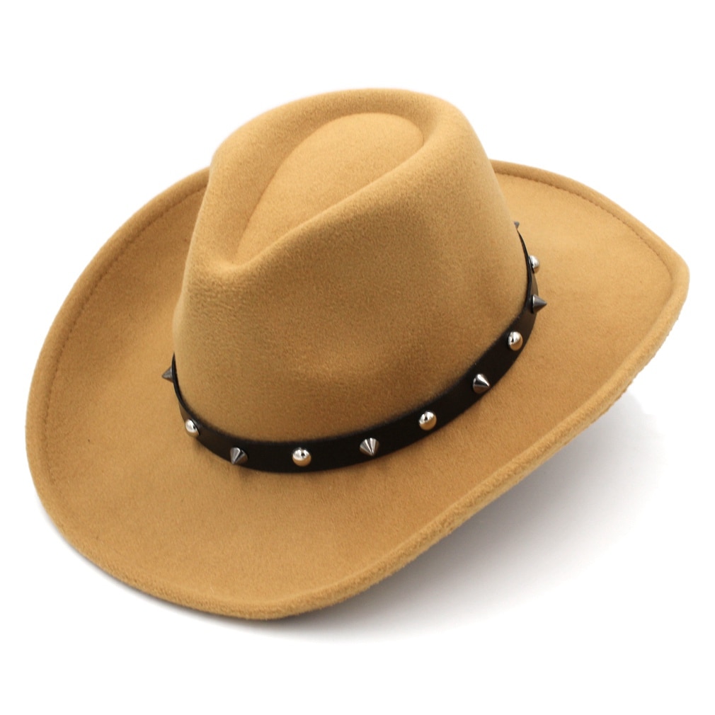 Mistdawn western cowboy panama punk elsker top hat unisex bred opadvendt roll-up randen chapeau udendørs fest gade strand kirke kasket: Khaki