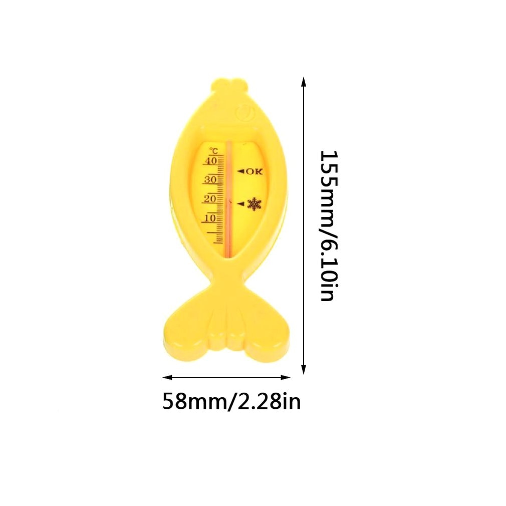 Termómetros no tóxicos resistentes a altas temperaturas húmedos secos dobles para niños pequeños, termómetros de medición para la ducha, cuidado de seguridad, novedosa forma de pez