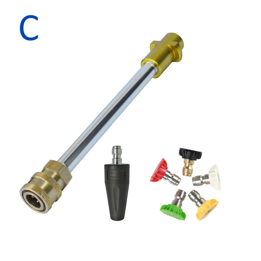 Pressure Washer Lance Car Washer Water Spray Wand Converting Lance Adpater for Karcher K Fitting to 1/4" Quick Connector: Gold