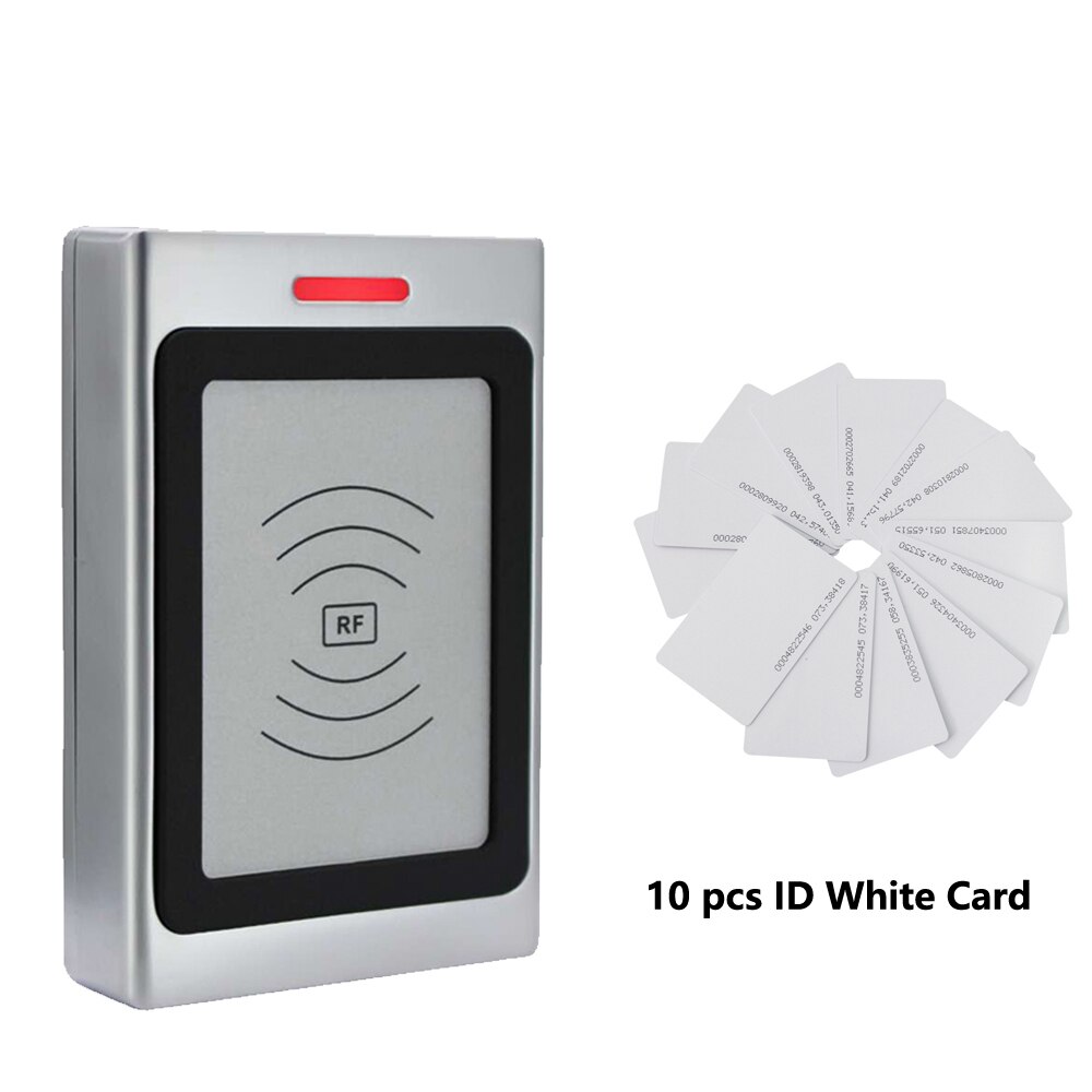 RFID Access Control Card Reader Machine 125Khz RFID Security Proximity Entry Door opener IP67 Waterproof 10000 user WG 26/34: AC and 10 ID cards