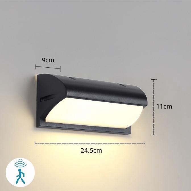 LED Outdoor Lights Motion Sensor Outdoor Wall Light Waterproof IP65 Street lamp Garden Lights Outdoor Lighting Outdoor Wall Lamp: Light Grey / RGB