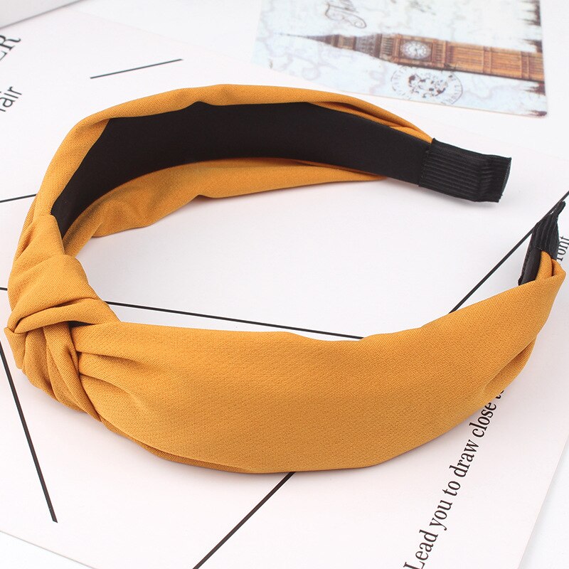 Women Girls Headdress Solid Cloth Headband Wrap Hair Hoop Bezel With Teeth Female Hair Accessories Hairband Headwear: Dark Purple