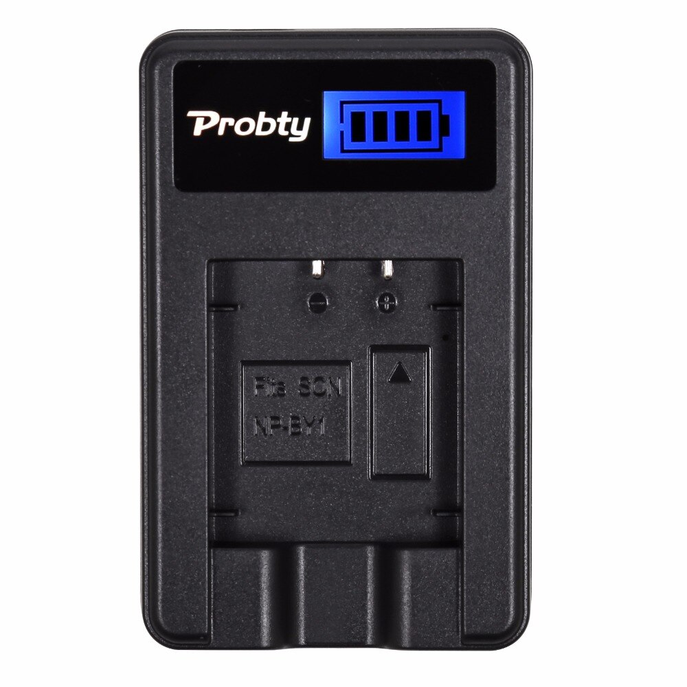 Probty NP-BY1 NP BY1 NPBY1 LCD USB Oplader voor Sony Action Cam Mini HDR-AZ1 Coolpix S550 S560 Olympus FE-370 Optio l50 M50 M60