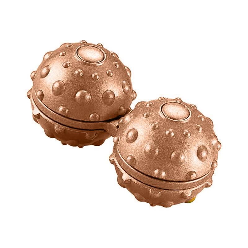 Bolas Mágicas de metal antiestrés para niños y adultos, juguetes educativos sensoriales de descompresión, bolas de masaje creativas con bolsa: Oro