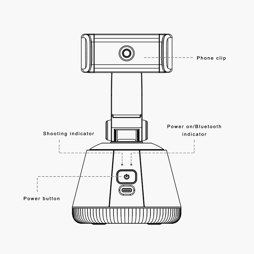 Draagbare Auto Gezicht Object Tracking Camera Statief 360 Rotatie Smart Schieten Houder Draagbare Digitale Camera Camcorder Statief