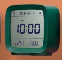 Qingping Bluetooth alarm clock alarm clock temperature and humidity monitoring night light three-in-one: green