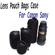 CAENBOO EF-S 18-55 Lens Bag 24-70mm Soft Protector DSLR Camera Lens Pouch Bags Case 70-200 100-300mm For Canon Nikon Sony Lens