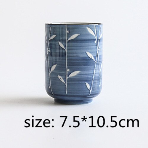 Grote waterbeker in japanse stijl, beschilderde watermok, theekop van steengoedkeramiek, handbeschilderd keukendrinkgerei, rechte theekom: I