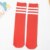 Calzini per bambini per ragazze ginocchia lunghe stampa calzini lunghi al ginocchio calzini a righe in cotone per bambini calzini sportivi per bambino da 0 a 6 anni: Red Socks