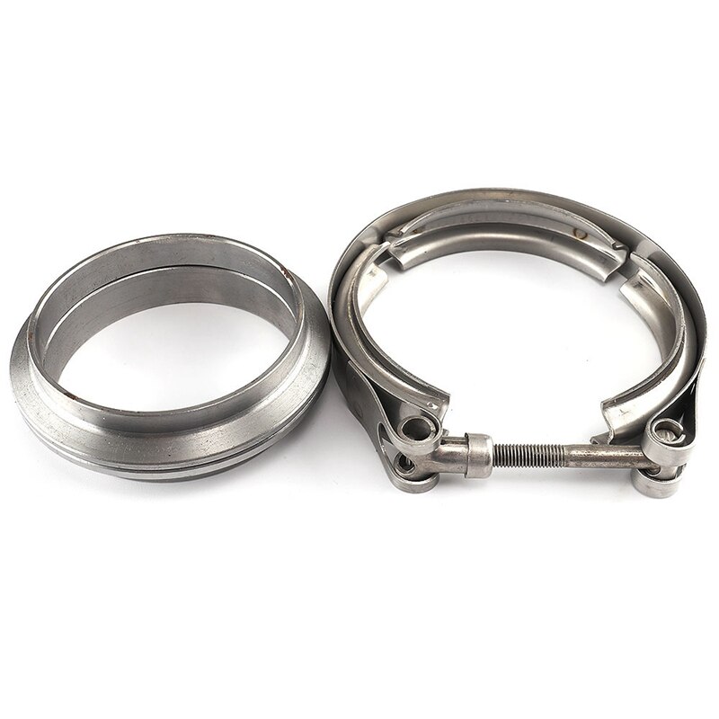 Abrazadera de banda en V para coche, Kit de brida de banda en V de acero inoxidable para tubos de escape, sistema de escape automático, 2/2, 25/2, 5/3/3, 5/4 pulgadas