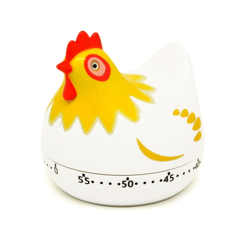 55 Minutes Novelty Chicken Kitchen Timer Mechanical Rotating Alarm for Cooking M68E