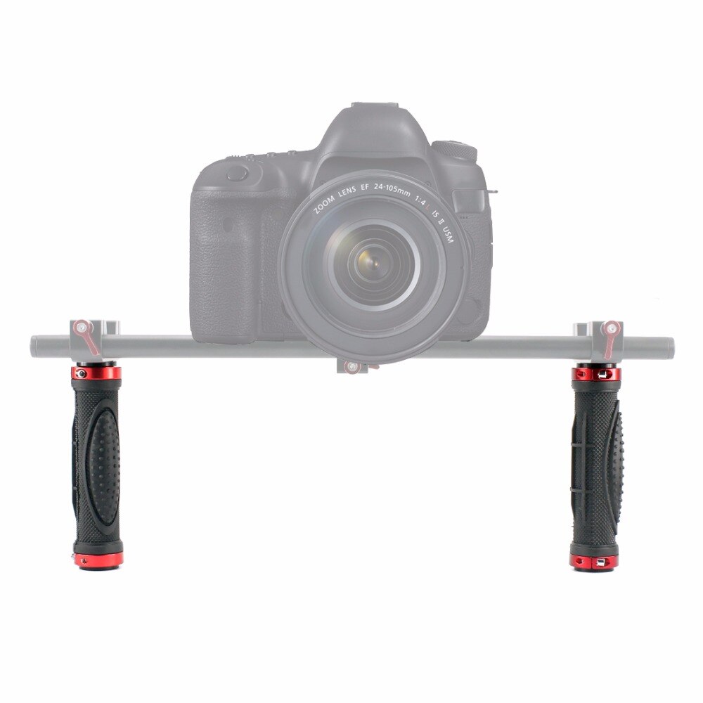 SLR DSLR Camera Rubber Handle Tripod Holder Small Handheld Stabilizer Flash bracket Kit w/ 1/4&quot; inch Screw Hole Photo Studio