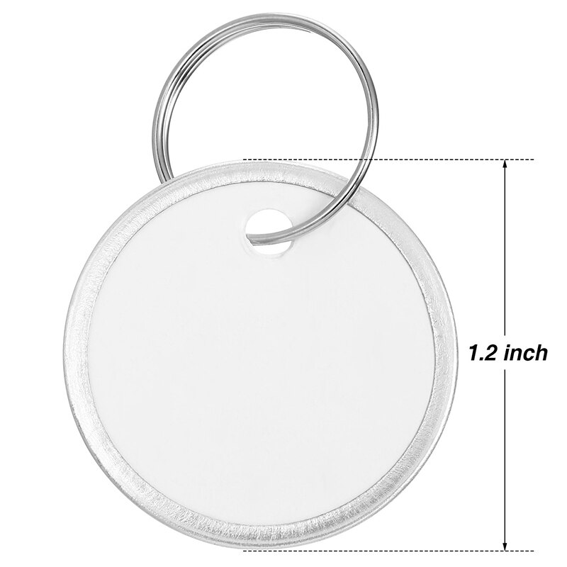 thumbnail image 2 of 180-Piece Metal Rim Key Tags - Round Paper Tags With Metal Rings For Key Organization 2 of 6