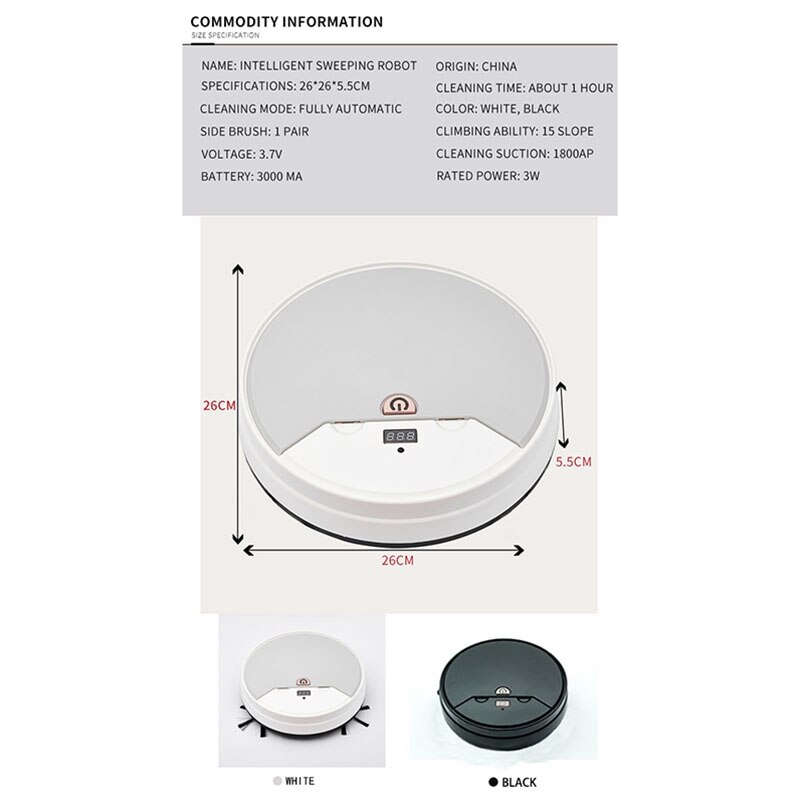Smart Home Appliances Remote Control er Charging Vacuum Cleaner