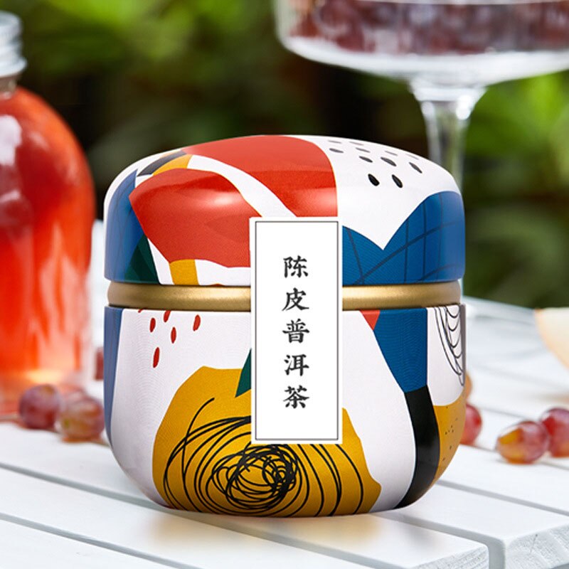 Mini Tea Caddy Tea box,Coffee Tins Food Storage Container Storage Box for Tea Coffee Herb Candy Chocolate Sugar Spices: Style 10