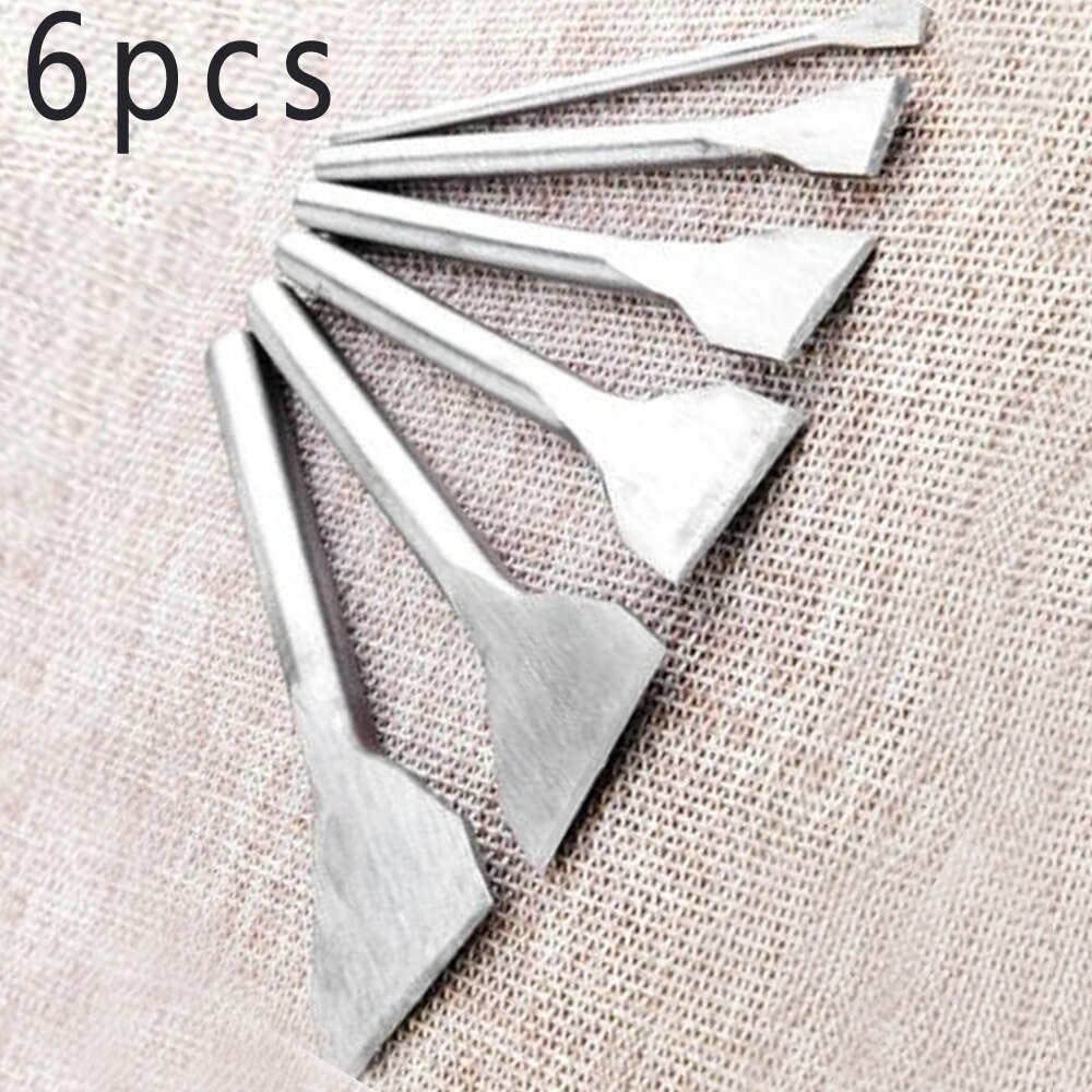 Herramienta de artesanía de cuero de 6 uds., punzón recto de acero DIY, accesorios de trabajo manual de artesanía, correa de cuero, correa de reloj, herramienta de costura