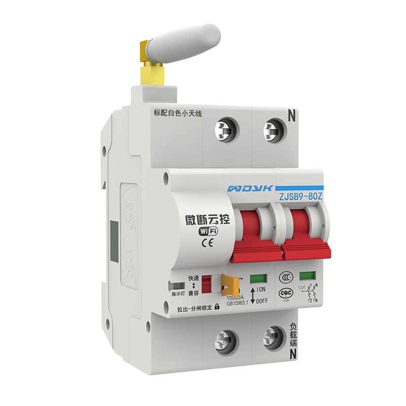 Smart Home WiFi Switch Light 2P 32A/80A/100A Circuit Breaker IoT Switch App Ewelink Remote Control Work With Alexa Google Home
