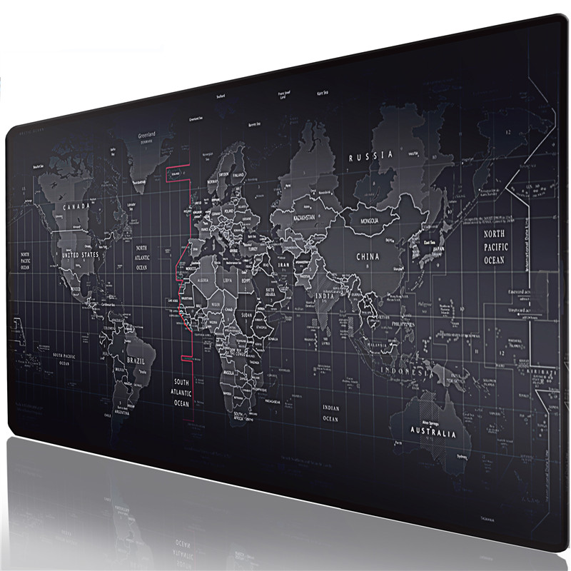 Large Size Mouse Pad Gaming MousePad Game natural rubber Mause Non-slip PC Desk Locking Edge Mat keyboard pad: MAP / 90x40cm