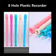 12.79 "8 Gat Plastic Recorder Lange Fluit Houtblazers Instrument Kleurrijke Met Cleaning Rod Abs Hars Muziekinstrument Accessoire