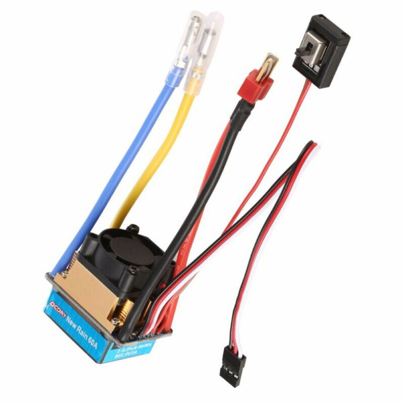 60A Brushed ESC Electronic Speed Controller RC Car Waterproof For RC Car Accessories