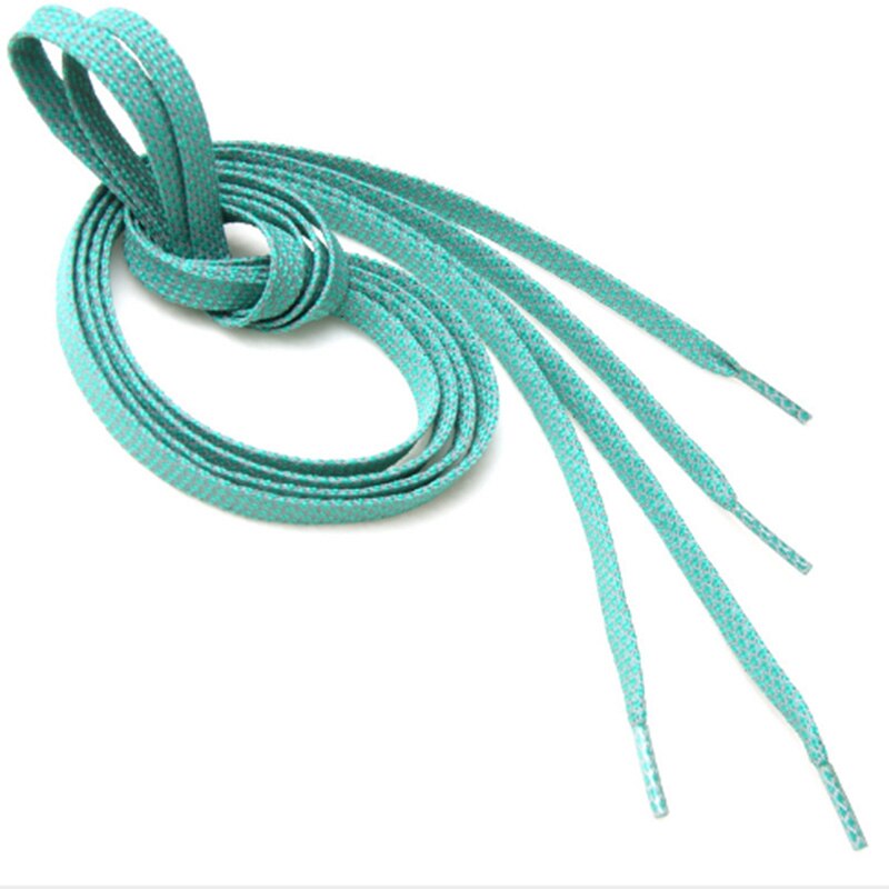 Lacet de Sport réfléchissant lueur dans la nuit sombre couleur fluorescente Sport athlétique alpinisme chaussures plates lacets 1 paire: Bleu