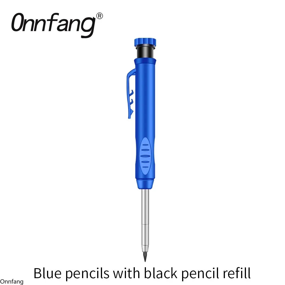 2.8mm Marking Mechanical Pencil Solid Carpenter Scriber Carpenter Scriber with Sharpener for Woodworking Drawing Stationery: Blue