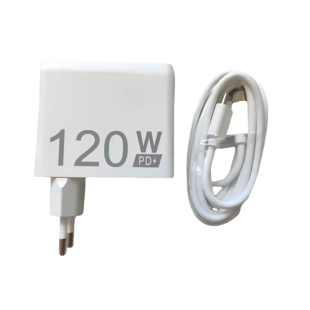 Original Essential Charger 120 W Set für 8849 Unihertz Tank 3/3 Pro: EU-Stecker-Adapter und Typ-C-Kabel: Rosa