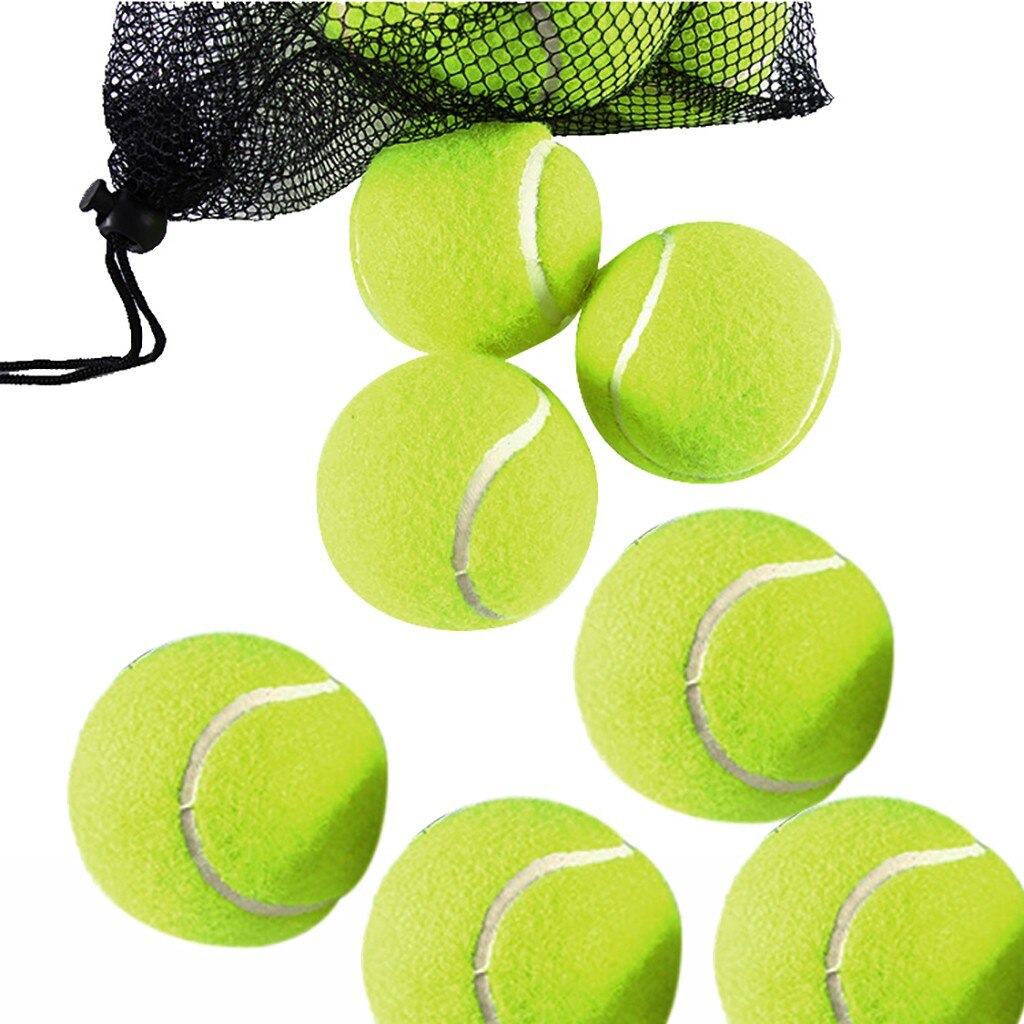 12pcs/lot Elasticity Tennis Ball For Training Sport Rubber Woolen Tennis Balls For Tennis Practice With Free Bag#4