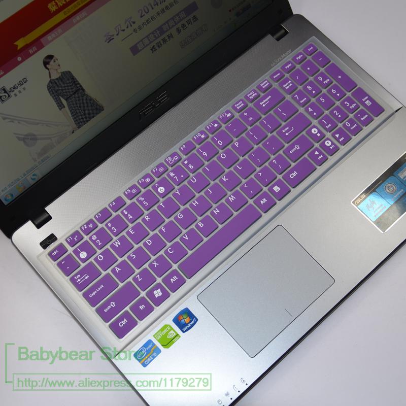 Silikonowe 15 Cal Laptop Asus R540L R540LA R540U R540N R540UB F556 F556U R558 R558u R588UQ klawiatura obudowa ochronna: purple
