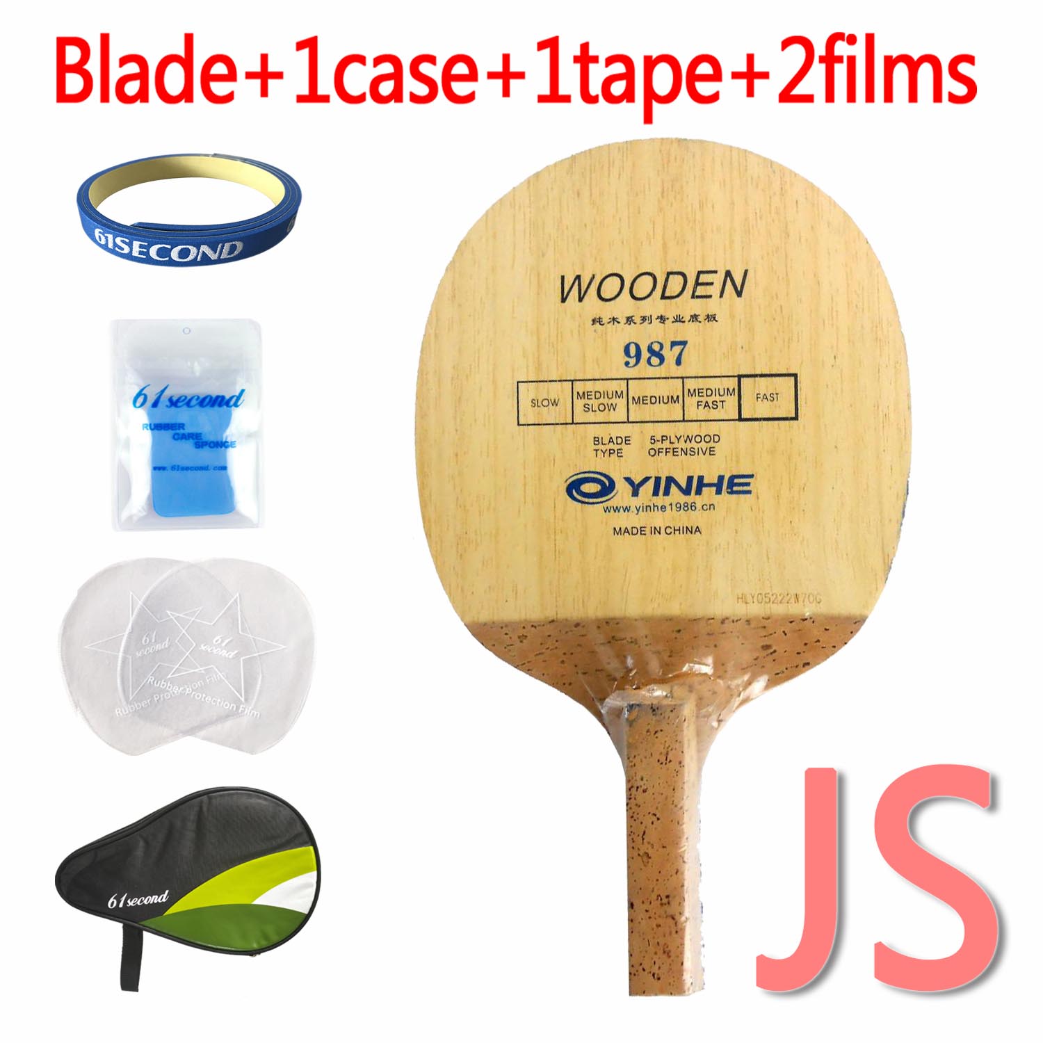 Yinhe – support de tennis de table Original, Galaxy 987, lame de ping-pong japonaise: JS with HM case