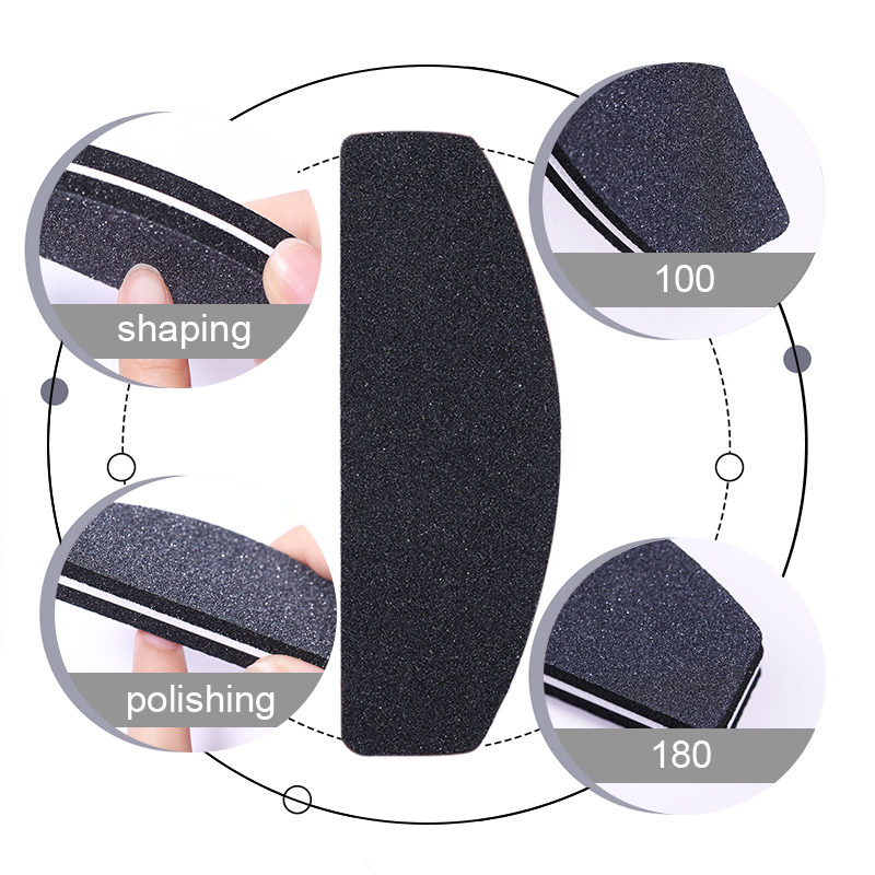 5 st dubbelsidiga nagelfilsset slipsvamp slipblock slipmaskin nagelbuffert nagelkonst verktygssats salong